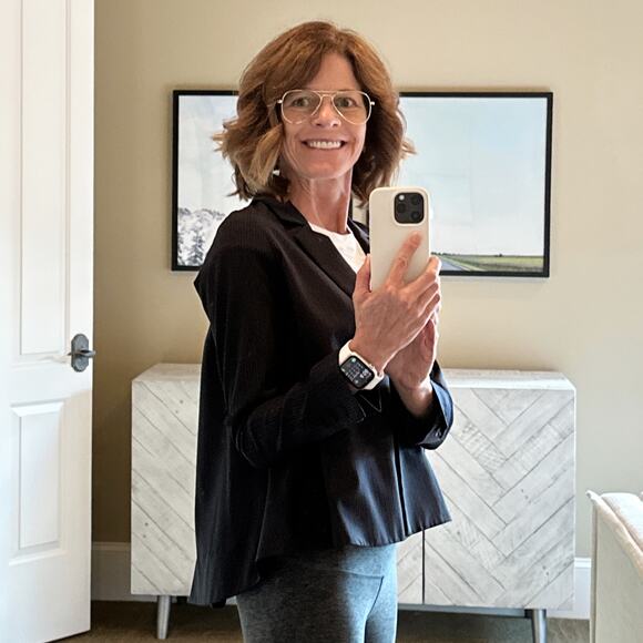 THE GREAT. The Swing Blazer in Navy Stripe 0|XS - Picture 4 of 13